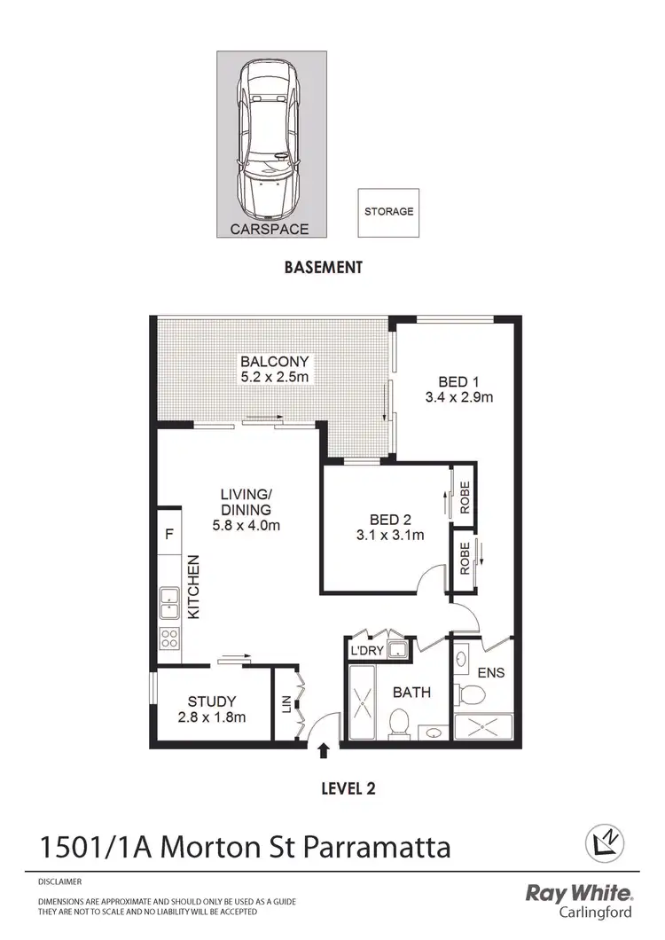 Floorplan of Homely apartment listing, 1501/1A Morton Street, Parramatta NSW 2150