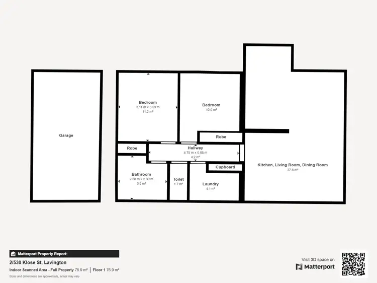 Floorplan of Homely unit listing, 2/530 Klose Street, Lavington NSW 2641