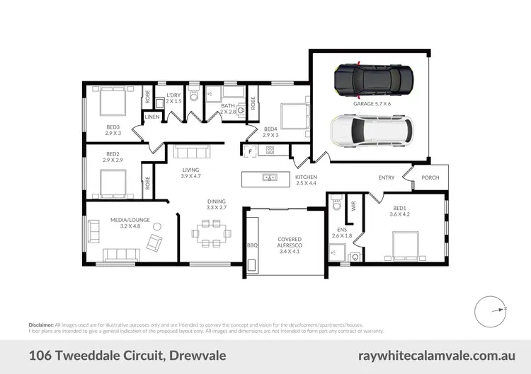 Floorplan of Homely house listing, 106 Tweeddale Circuit, Drewvale QLD 4116