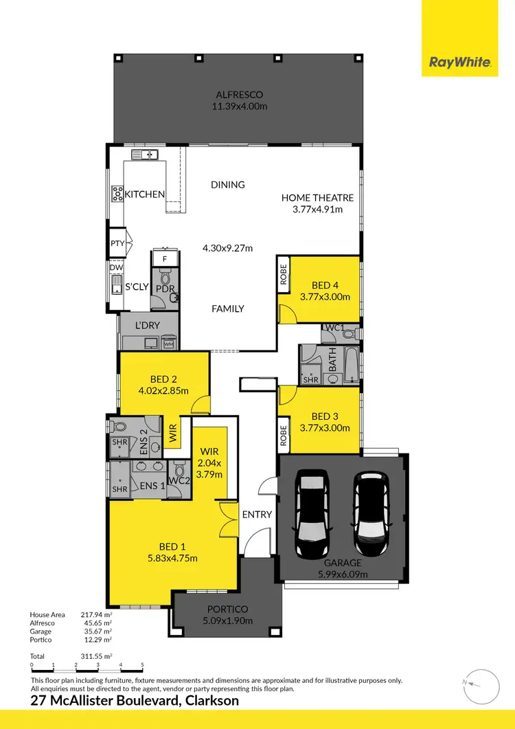 Floorplan of Homely house listing, 27 McAllister Boulevard, Clarkson WA 6030