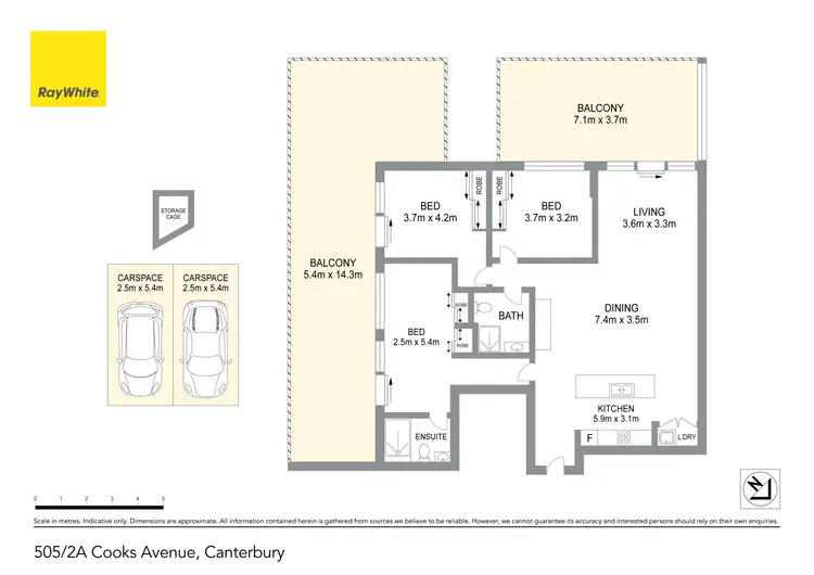 Floorplan of Homely apartment listing, 505/2A Cooks Avenue, Canterbury NSW 2193