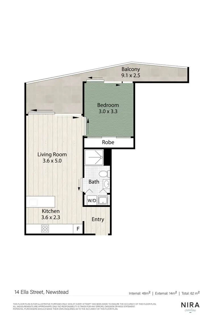 Floorplan of Homely apartment listing, 1105/14 Ella Street, Newstead QLD 4006
