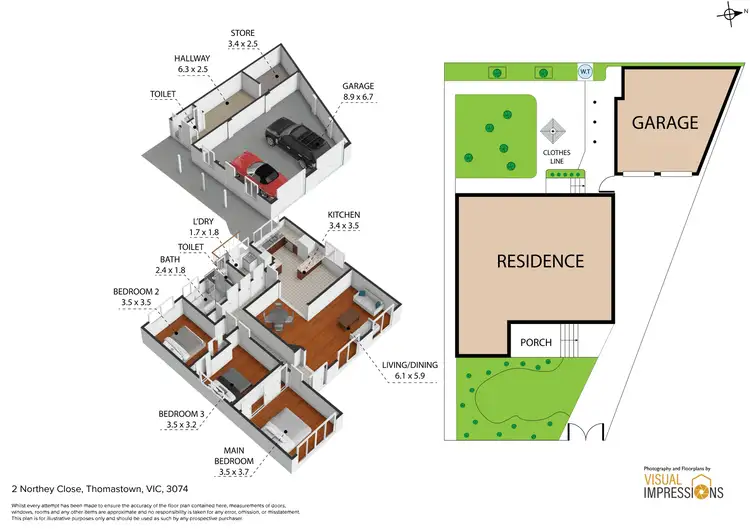 Floorplan of Homely house listing, 2 Northey Close, Thomastown VIC 3074