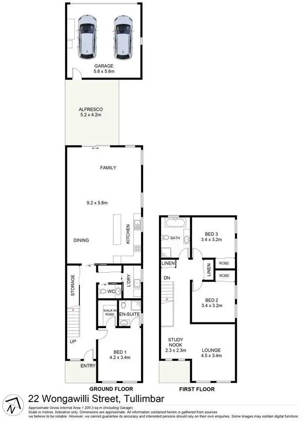 Floorplan of Homely house listing, 22 Wongawilli Street, Tullimbar NSW 2527