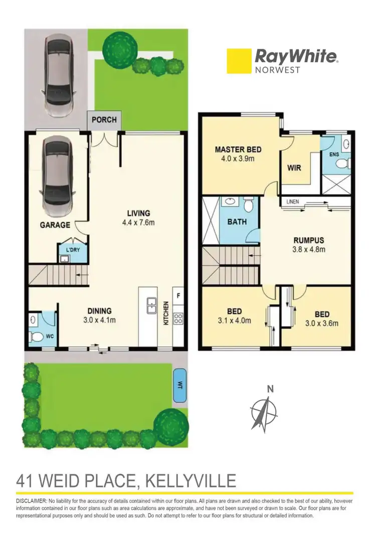 Floorplan of Homely townhouse listing, 41 Weid Place, Kellyville NSW 2155