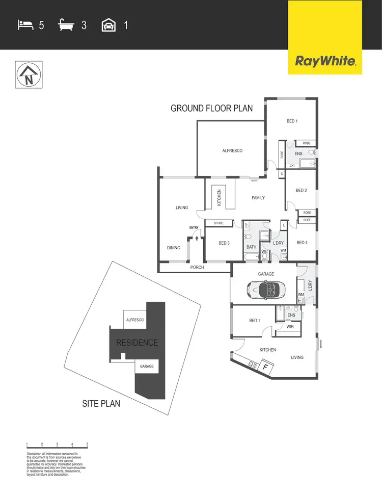 Floorplan of Homely house listing, 5 Tozer Place, Kambah ACT 2902