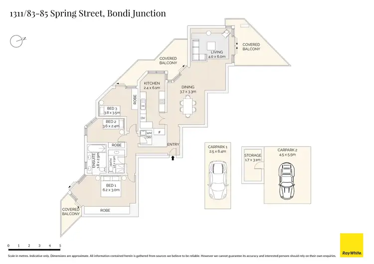Floorplan of Homely apartment listing, 1311/71-85 Spring Street, Bondi Junction NSW 2022