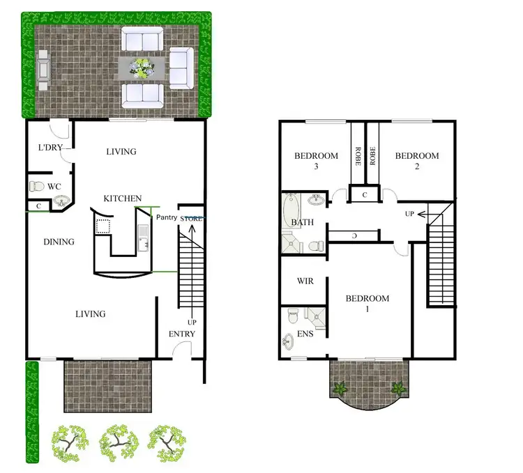 Floorplan of Homely townhouse listing, 14/60 Boldrewood Street, Turner ACT 2612
