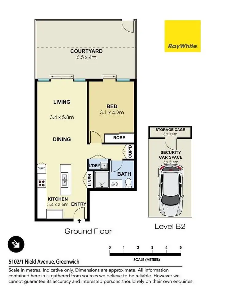 Floorplan of Homely apartment listing, 5102/1-8 Nield Avenue, Greenwich NSW 2065