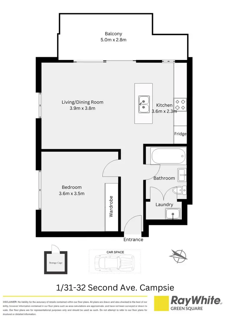 Floorplan of Homely apartment listing, 1/31-33 Second Avenue, Campsie NSW 2194