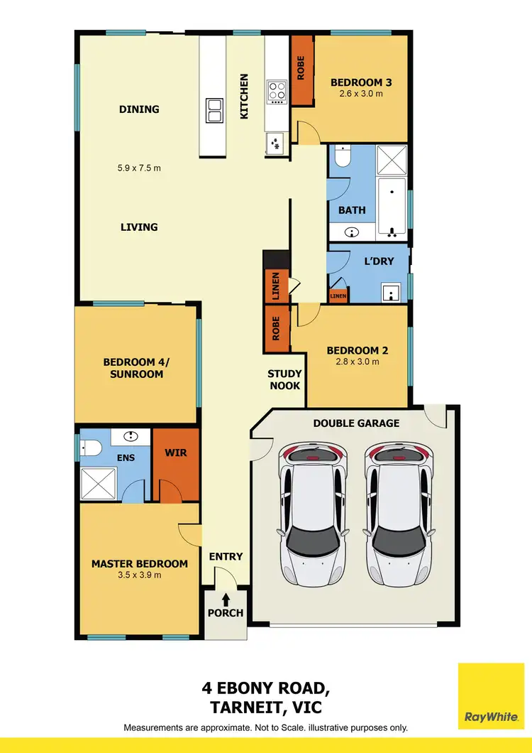 Floorplan of Homely house listing, 4 Ebony Way, Tarneit VIC 3029