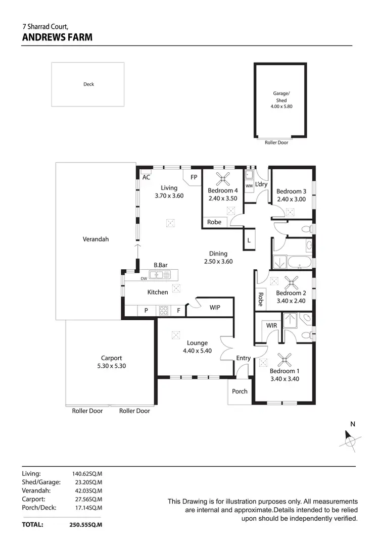Floorplan of Homely house listing, 7 Sharrad Court, Andrews Farm SA 5114