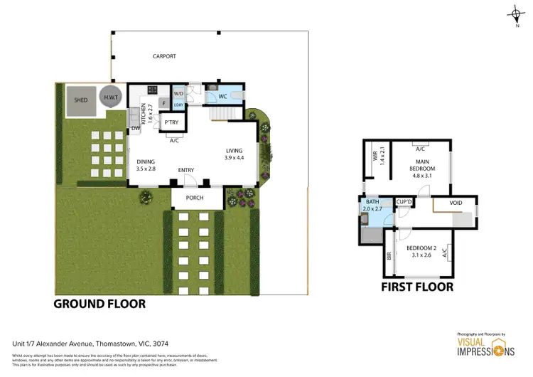 Floorplan of Homely townhouse listing, 1/7 Alexander Avenue, Thomastown VIC 3074
