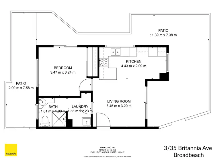 Floorplan of Homely apartment listing, 3/35 Britannia Avenue, Broadbeach QLD 4218