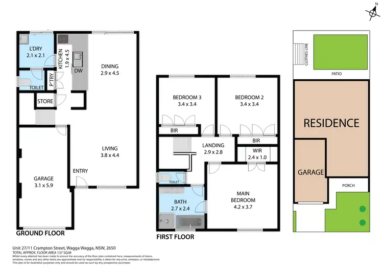 Floorplan of Homely villa listing, 27/11 Crampton Street, Wagga Wagga NSW 2650