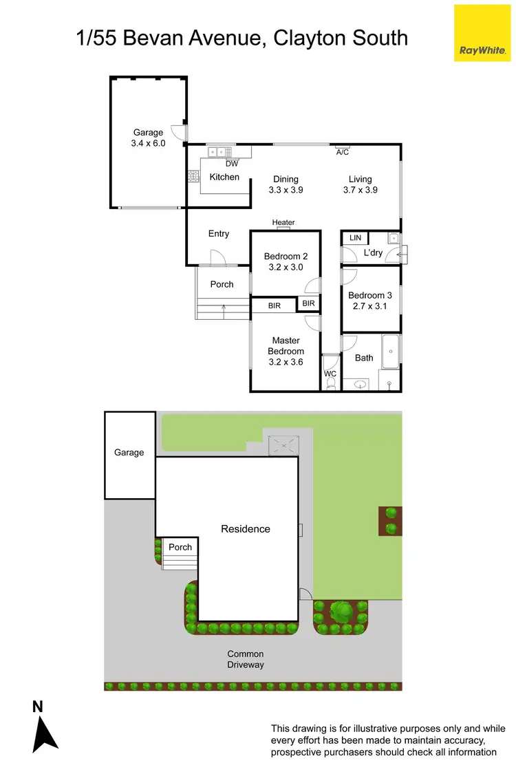 Floorplan of Homely unit listing, 1/55 Bevan Avenue, Clayton South VIC 3169