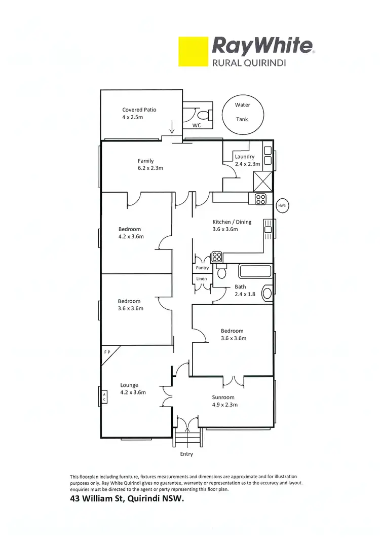 Floorplan of Homely house listing, 43 William Street, Quirindi NSW 2343