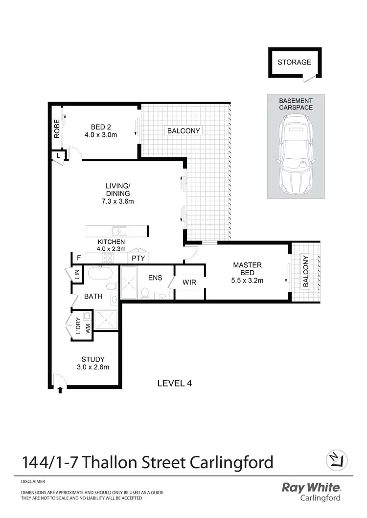 Floorplan of Homely apartment listing, 144/1 Thallon Street, Carlingford NSW 2118