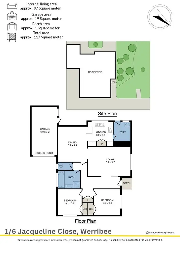 Floorplan of Homely house listing, 1/6 Jacqueline Close, Werribee VIC 3030