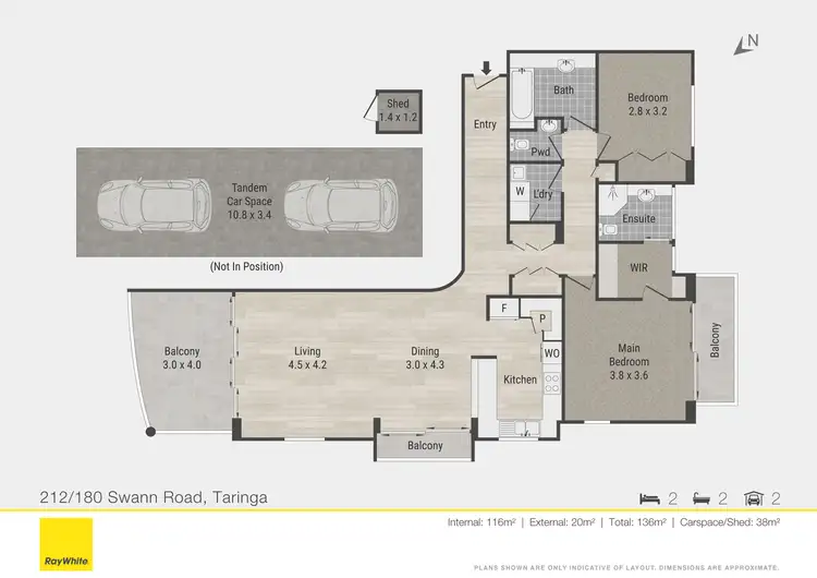 Floorplan of Homely apartment listing, 212/180 Swann Road, Taringa QLD 4068