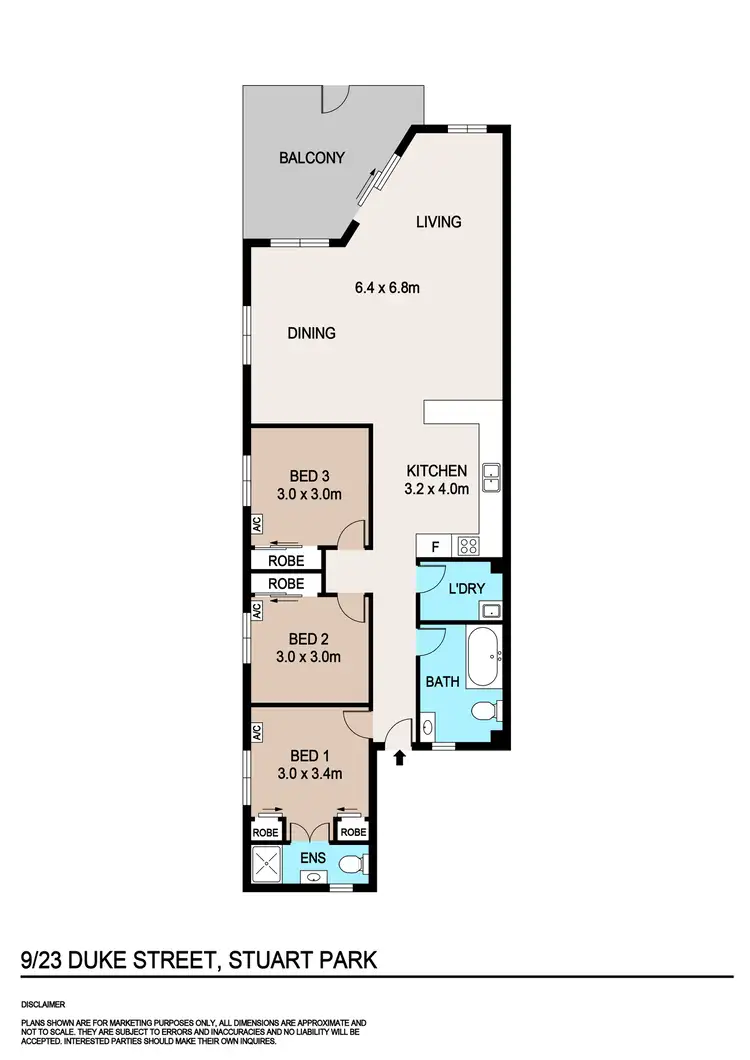 Floorplan of Homely apartment listing, 9/23 Duke Street, Stuart Park NT 820