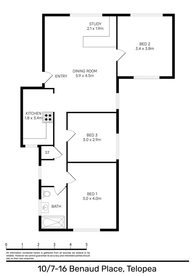 Floorplan of Homely unit listing, 10/7-16 Benaud Place, Telopea NSW 2117