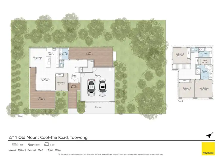 Floorplan of Homely townhouse listing, 2/11 Old Mount Coot Tha Road, Toowong QLD 4066