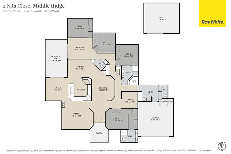 Floorplan of Homely house listing, 2 Nita Close, Middle Ridge QLD 4350