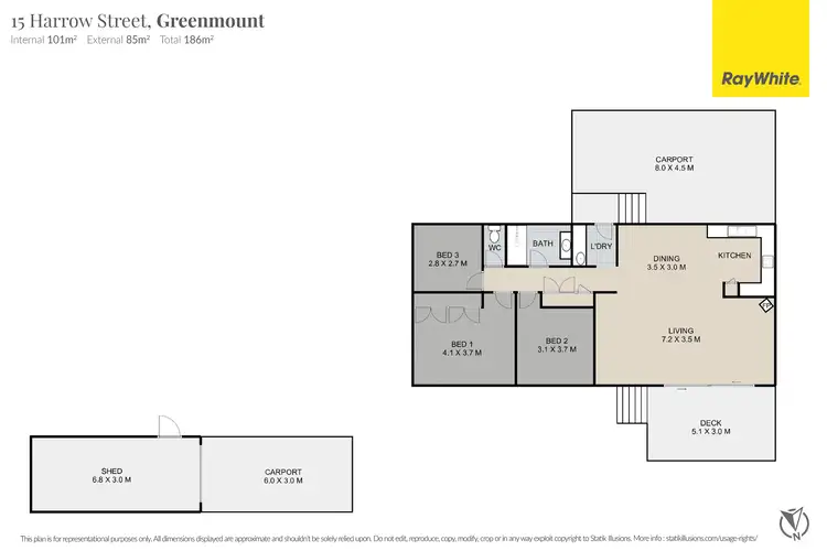 Floorplan of Homely house listing, 15 Harrow Street, Greenmount QLD 4359