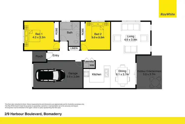 Floorplan of Homely apartment listing, 2/9 Harbour Boulevard, Bomaderry NSW 2541