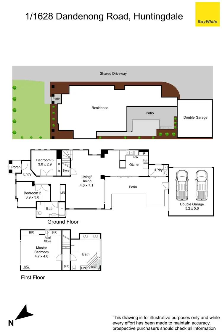 Floorplan of Homely townhouse listing, 1/1628 Dandenong Road, Huntingdale VIC 3166