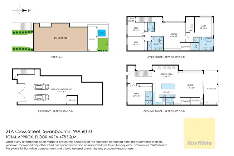 Floorplan of Homely house listing, 21a Cross Street, Swanbourne WA 6010