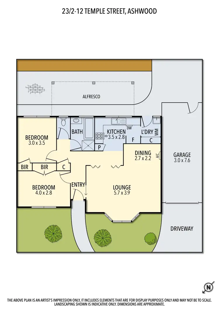Floorplan of Homely unit listing, 23/2-12 Temple Street, Ashwood VIC 3147