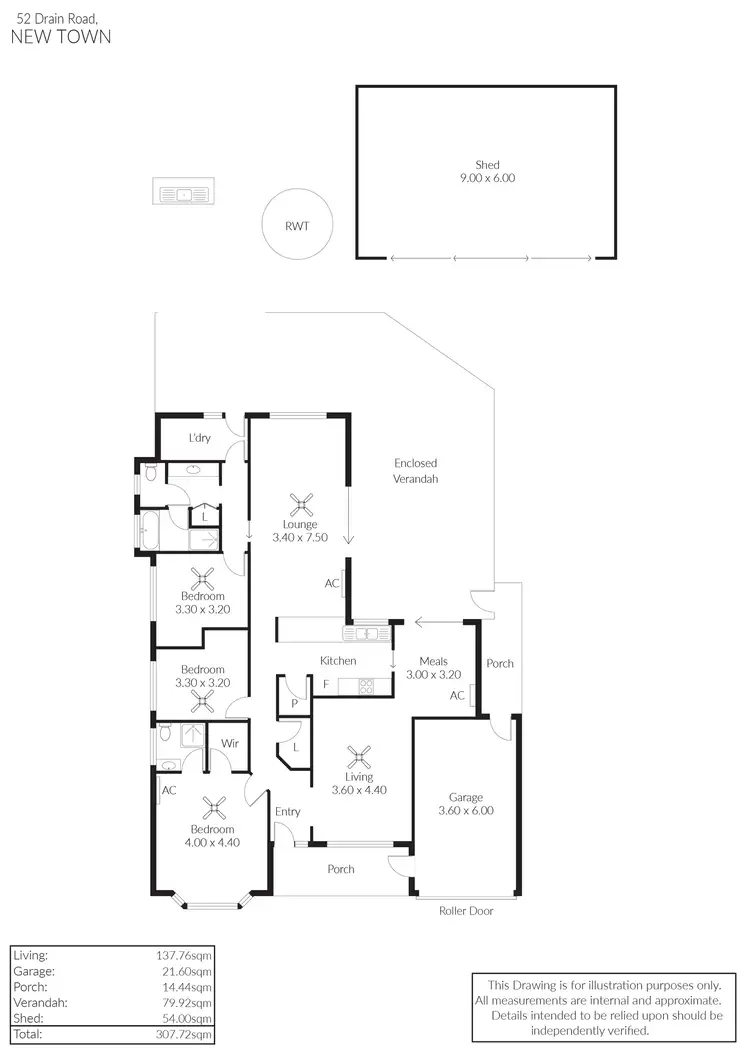 Floorplan of Homely house listing, 52 Drain Road, New Town SA 5554