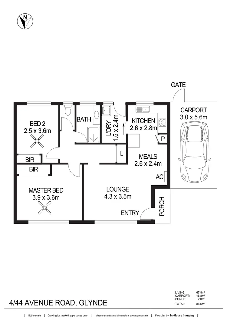 Floorplan of Homely unit listing, 4/44 Avenue Road, Glynde SA 5070