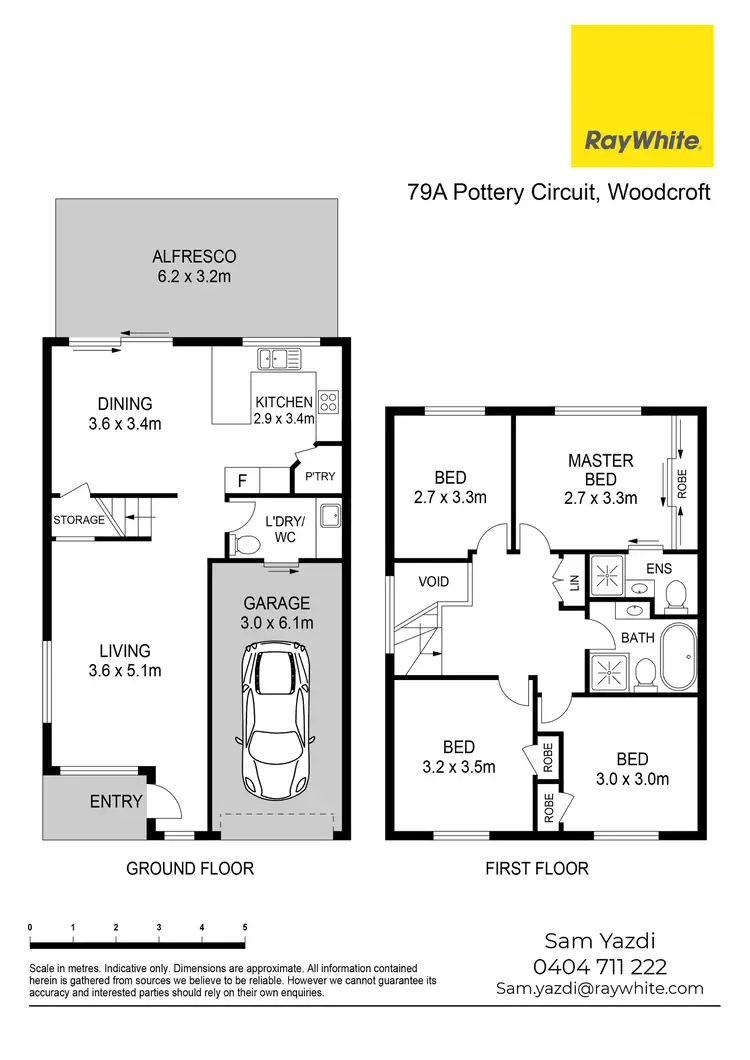 Floorplan of Homely semi-detached listing, 79A Pottery Circuit, Woodcroft NSW 2767