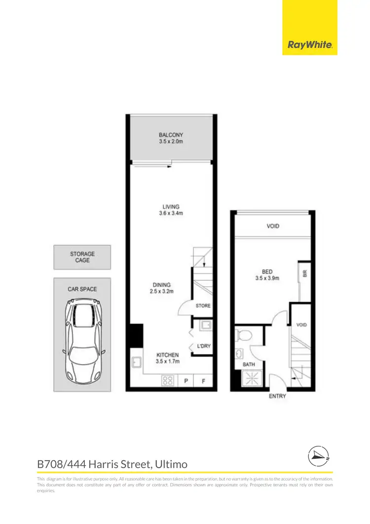 Floorplan of Homely apartment listing, B708/444 Harris Street, Ultimo NSW 2007