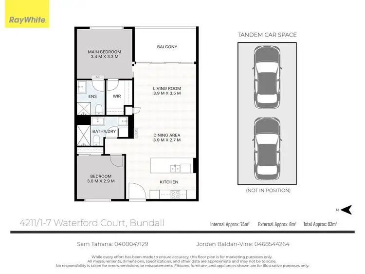 Floorplan of Homely apartment listing, 4211/1-7 Waterford Court, Bundall QLD 4217