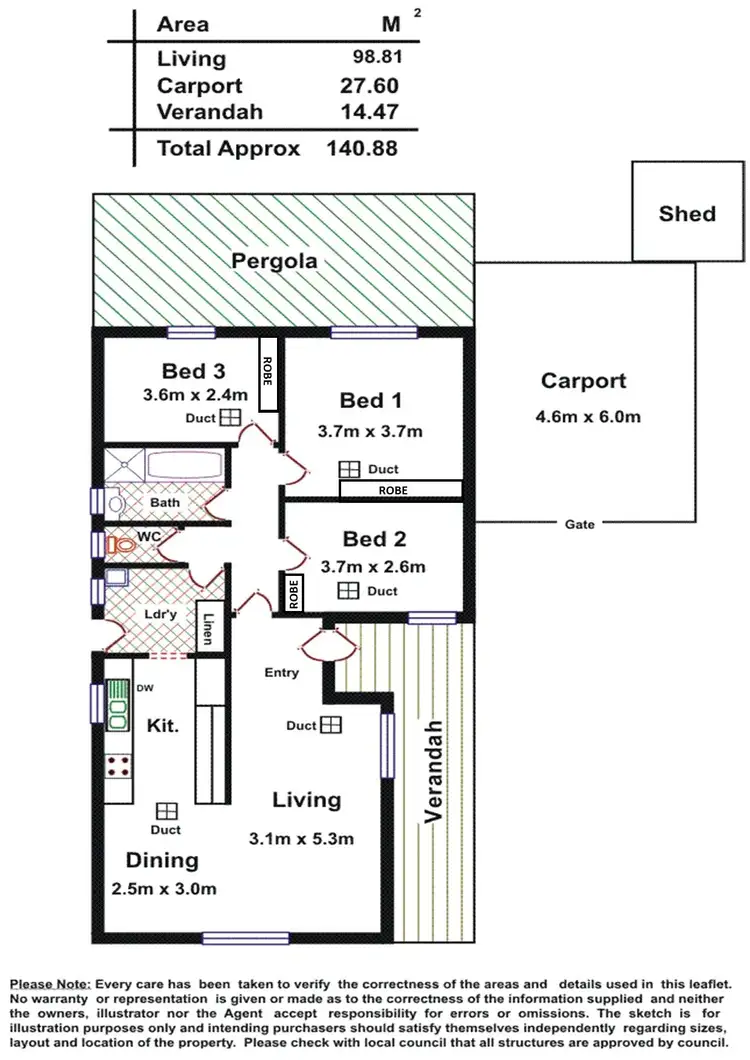 Floorplan of Homely house listing, 16 Noora Crescent, Munno Para SA 5115