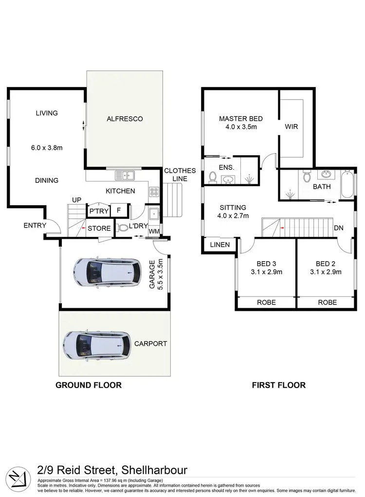 Floorplan of Homely house listing, 2/9 Reid Street, Shellharbour NSW 2529