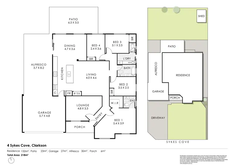 Floorplan of Homely house listing, 4 Sykes Cove, Clarkson WA 6030