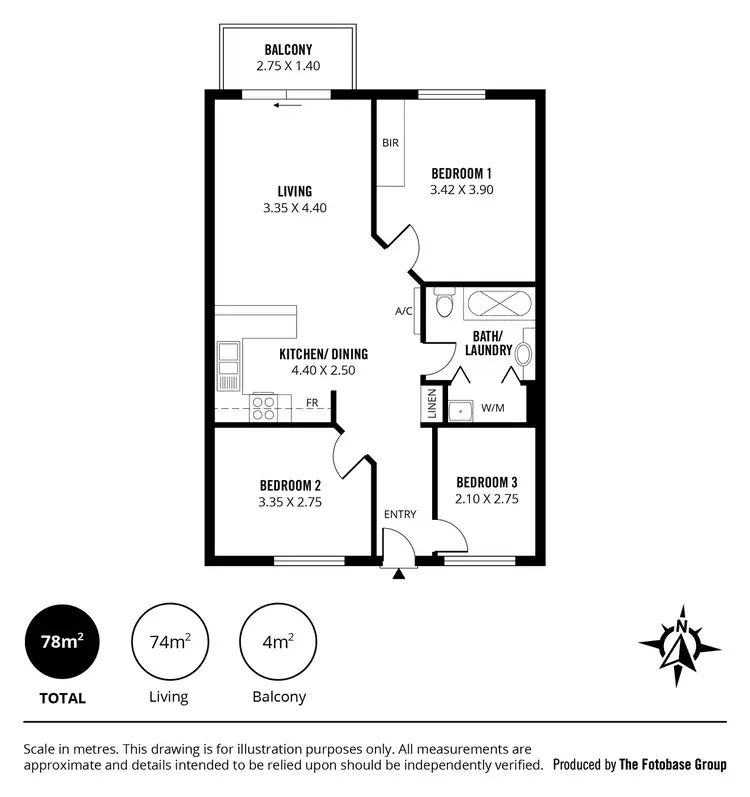 Floorplan of Homely apartment listing, 5/81 Carrington Street, Adelaide SA 5000