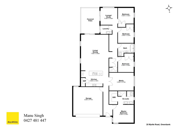 Floorplan of Homely house listing, 20 Myrtle Road, Greenbank QLD 4124