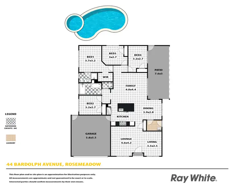 Floorplan of Homely house listing, 44 Bardolph Avenue, Rosemeadow NSW 2560