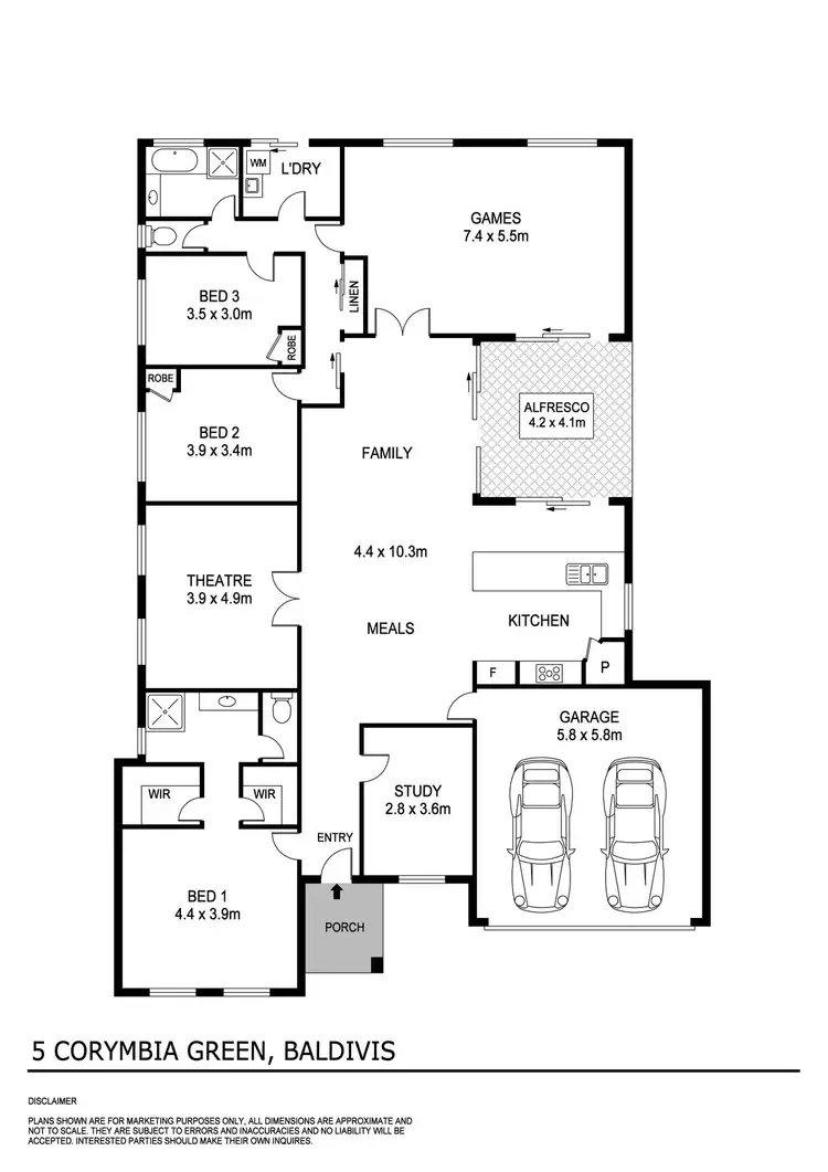 Floorplan of Homely house listing, 5 Corymbia Green, Baldivis WA 6171