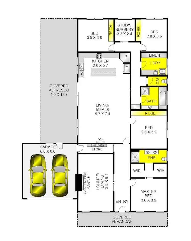 Floorplan of Homely house listing, 5 Priory Court, Marshall VIC 3216