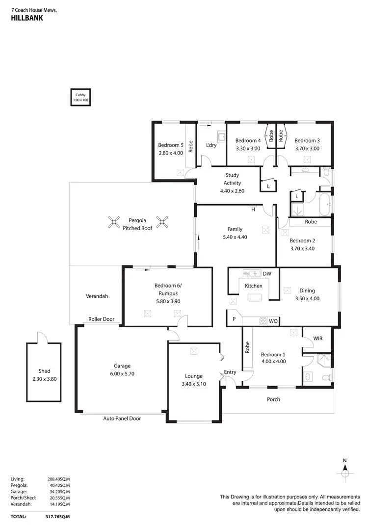Floorplan of Homely house listing, 7 Coach House Mews, Hillbank SA 5112