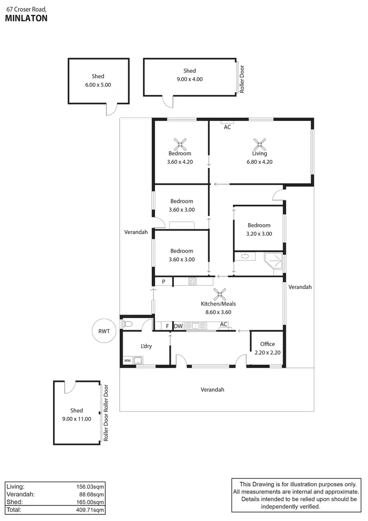 Floorplan of Homely house listing, 67 Croser Road, Minlaton SA 5575
