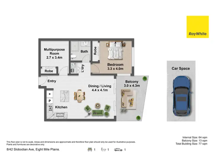 Floorplan of Homely apartment listing, 8/42 Slobodian Avenue, Eight Mile Plains QLD 4113
