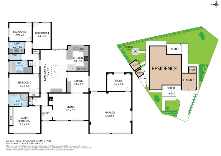 Floorplan of Homely house listing, 4 Emu Place, Kooringal NSW 2650